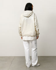 Stüssy Waxed Cotton Beach Shell unisex jacket in Stone with hood and back logo