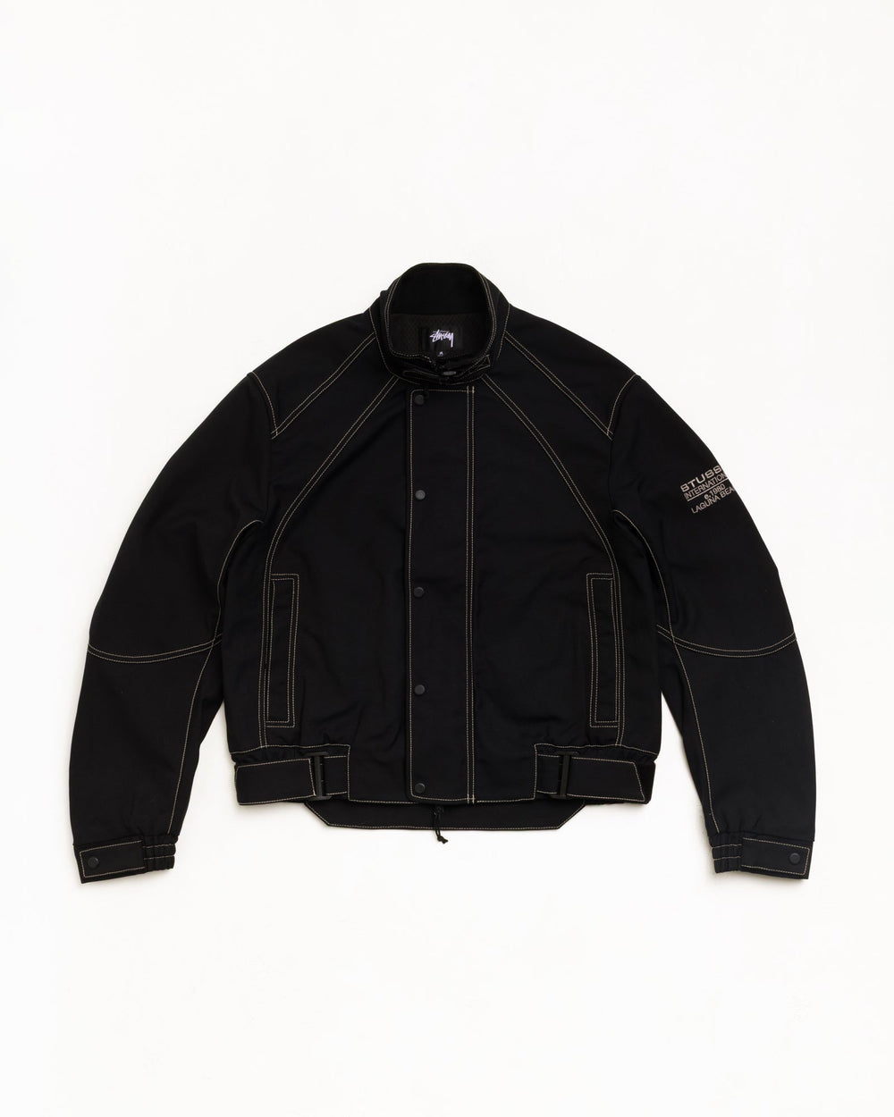 Touring Jacket Unisex Long Sleeve In Black | hero:main:collection:new-arrivals,shirts,tops-shirts,all,tees,outerwear,denim,knits,accessories,sunglasses,hoodies,sweats,mens-hoodies-sweatshirts,shorts,pants,bottoms,crew-sweats,zip-ups,swim,sweatpants,graphics,lazy-tees,swim,basic-9twenty,button-ups,shorts,cargos,denim-jeans,bottoms,bags,belts,wearables,gear,footwear,button-ups,basic-tops,jerseys,big-ol,classics,slim,jackets,all, | product-card-slider