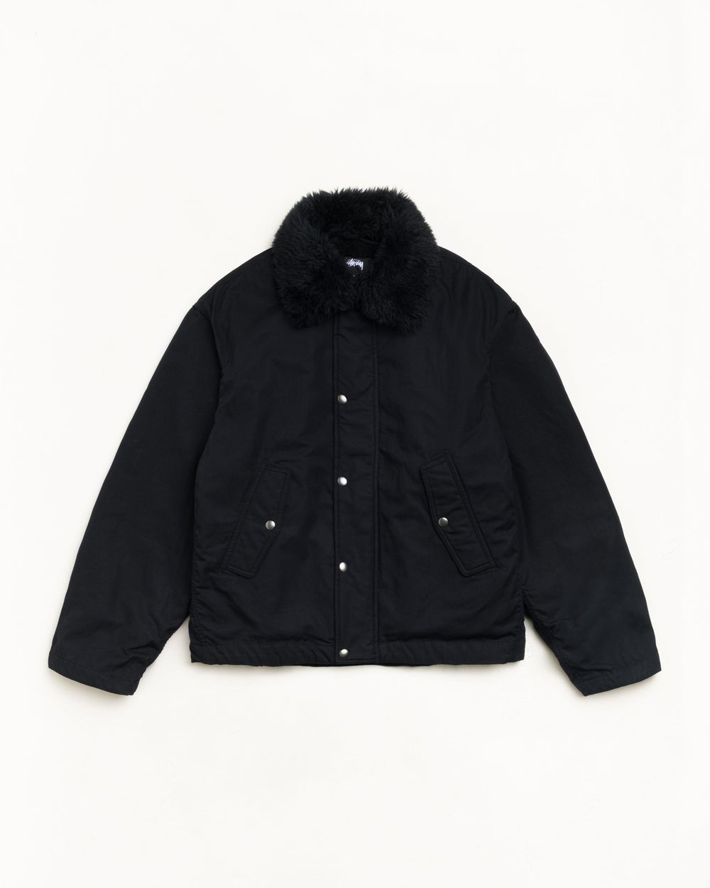 Convertible Deck Jacket Unisex Long Sleeve In Black | hero:main:collection:new-arrivals,shirts,tops-shirts,all,tees,outerwear,denim,knits,accessories,sunglasses,hoodies,sweats,mens-hoodies-sweatshirts,shorts,pants,bottoms,crew-sweats,zip-ups,swim,sweatpants,graphics,lazy-tees,swim,basic-9twenty,button-ups,shorts,cargos,denim-jeans,bottoms,bags,belts,wearables,gear,footwear,button-ups,basic-tops,jerseys,big-ol,classics,slim,jackets,all,convertible-deck-jacket, | product-card-slider