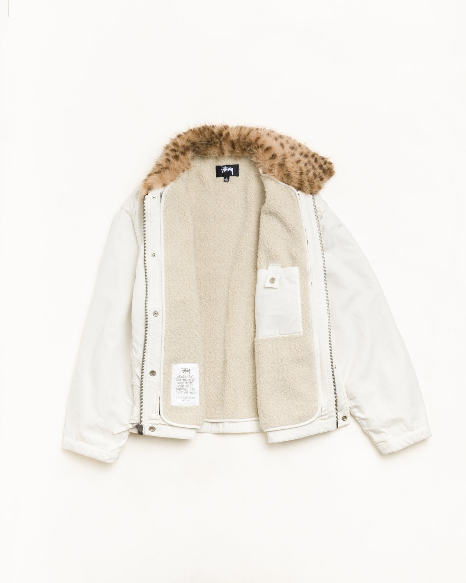 Convertible Deck Jacket Unisex Long Sleeve In Bone