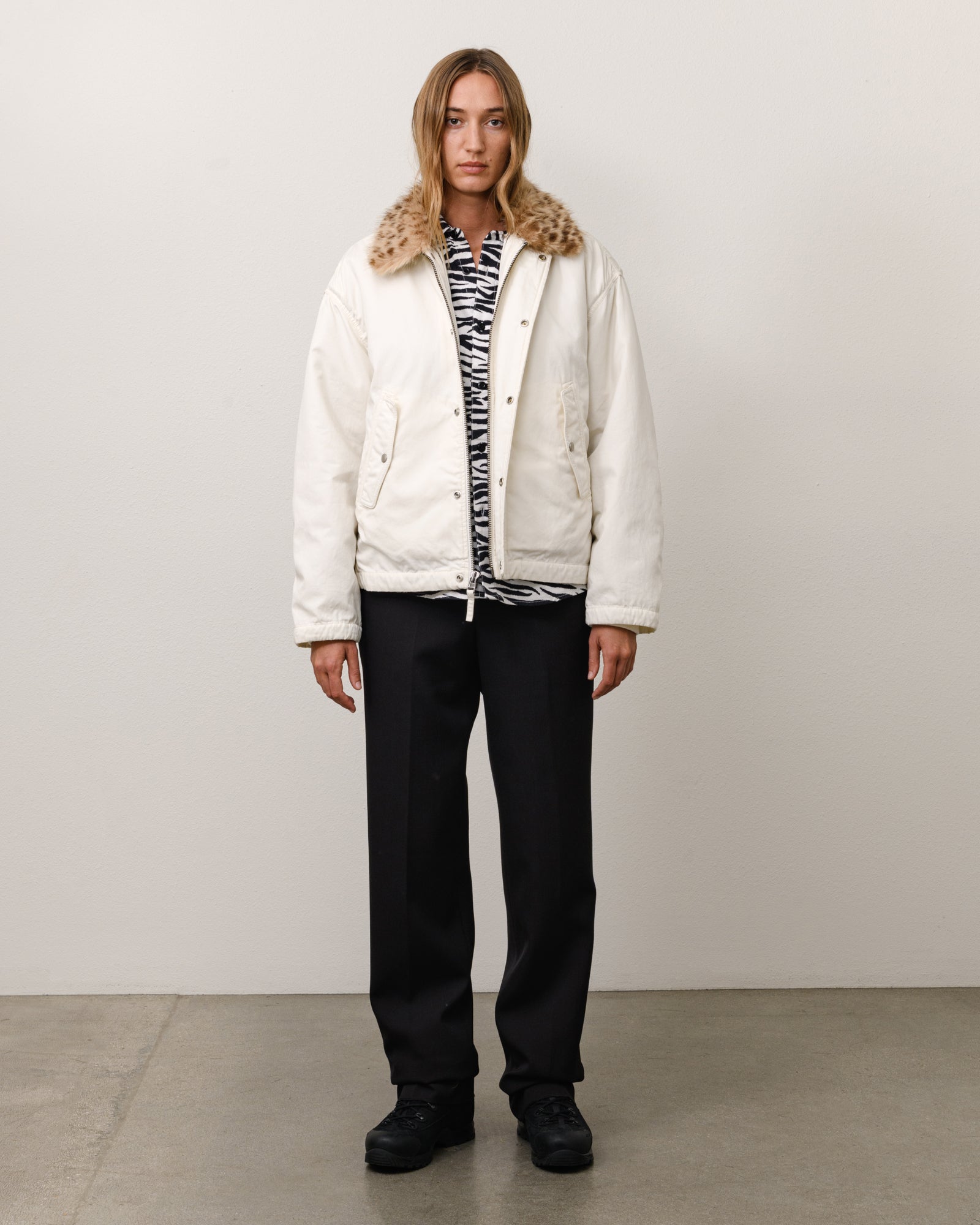 Convertible Deck Jacket Unisex Long Sleeve In Bone