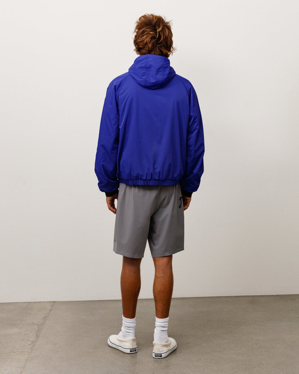 Coastline Hooded Jacket Unisex Long Sleeve In Iris