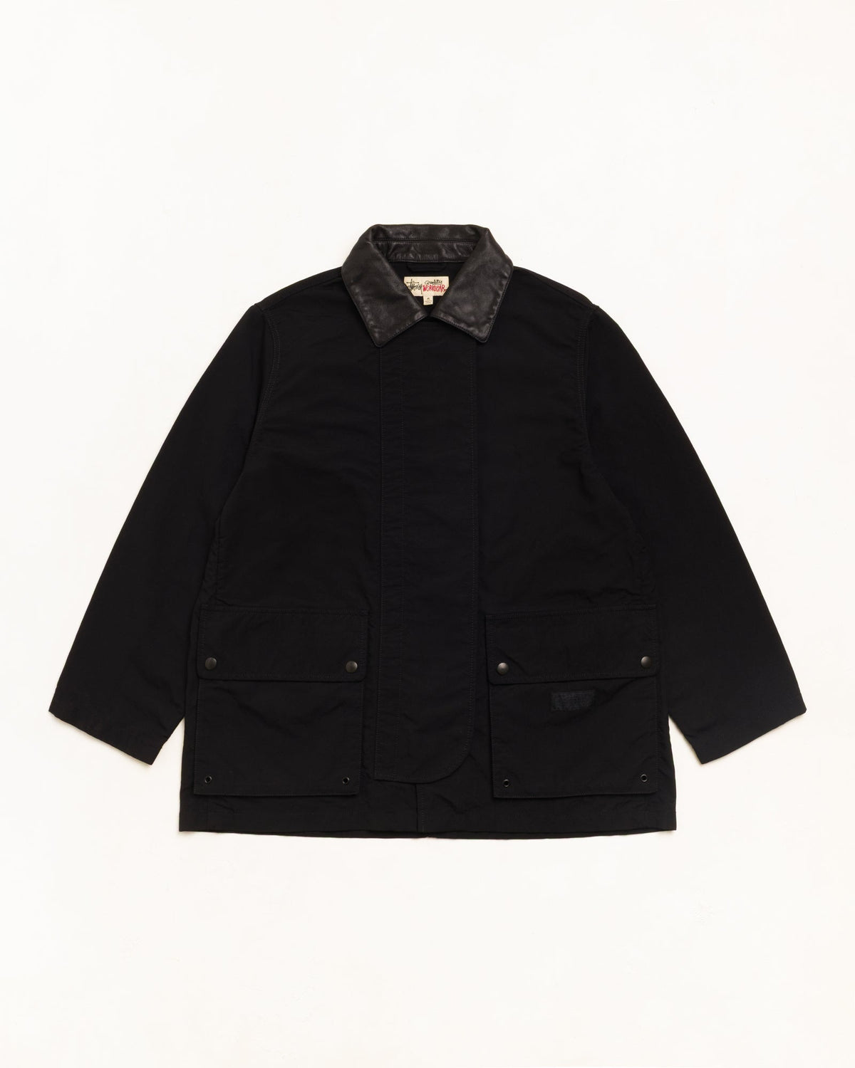 Fireman Jacket Unisex Long Sleeve In Black | hero:main:collection:new-arrivals,shirts,tops-shirts,all,tees,outerwear,denim,knits,accessories,sunglasses,hoodies,sweats,mens-hoodies-sweatshirts,shorts,pants,bottoms,crew-sweats,zip-ups,swim,sweatpants,graphics,lazy-tees,swim,basic-9twenty,button-ups,shorts,cargos,denim-jeans,bottoms,bags,belts,wearables,gear,footwear,button-ups,basic-tops,jerseys,big-ol,classics,slim,jackets,all, | product-card-slider