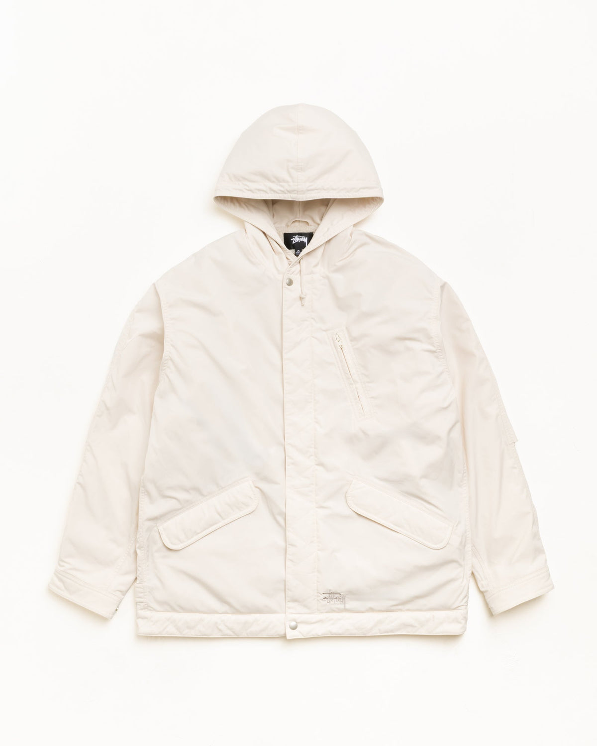 Flight Parka Unisex Long Sleeve In Bone | hero:main:collection:new-arrivals,shirts,tops-shirts,all,tees,outerwear,denim,knits,accessories,sunglasses,hoodies,sweats,mens-hoodies-sweatshirts,shorts,pants,bottoms,crew-sweats,zip-ups,swim,sweatpants,graphics,lazy-tees,swim,basic-9twenty,button-ups,shorts,cargos,denim-jeans,bottoms,bags,belts,wearables,gear,footwear,button-ups,basic-tops,jerseys,big-ol,classics,slim,jackets,all, | product-card-slider