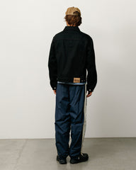 Stüssy Denim Trucker Jacket in Raw Black Contrast Stitch