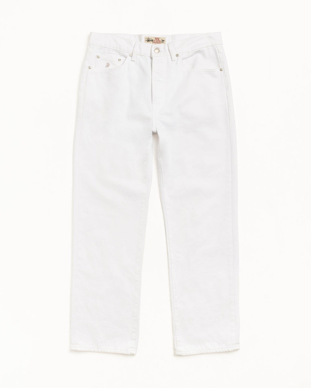 New Classic Jean Denim Mens Regular In White | hero:main:collection:new-arrivals,shirts,tops-shirts,all,tees,outerwear,denim,knits,accessories,sunglasses,hoodies,sweats,mens-hoodies-sweatshirts,shorts,pants,bottoms,crew-sweats,zip-ups,swim,sweatpants,graphics,lazy-tees,swim,basic-9twenty,button-ups,shorts,cargos,denim-jeans,bottoms,bags,belts,wearables,gear,footwear,button-ups,basic-tops,jerseys,big-ol,classics,slim,jackets, | product-card-slider