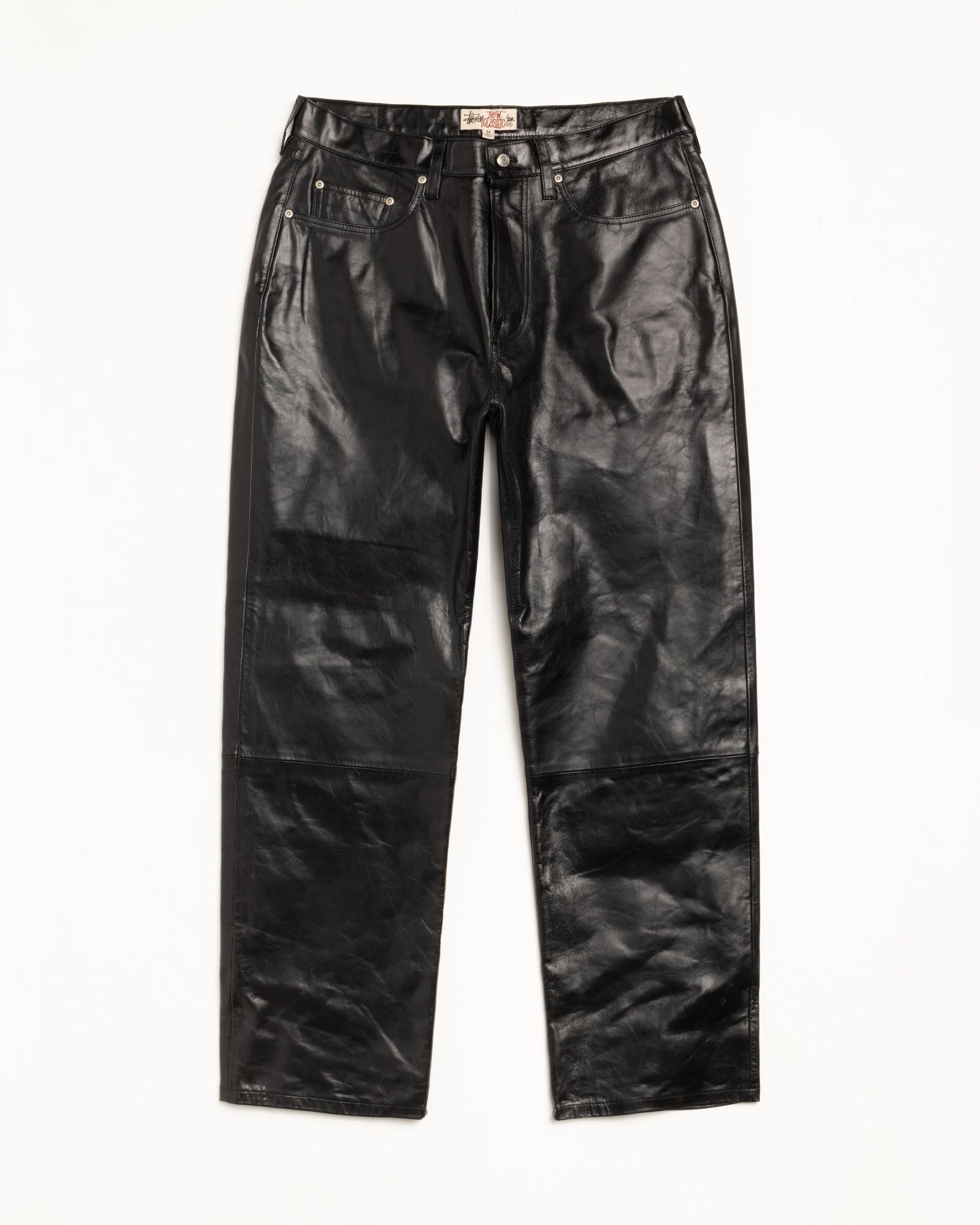 New Classic Jeans Leather Unisex Regular In Black | hero:main:collection:new-arrivals,shirts,tops-shirts,all,tees,outerwear,denim,knits,accessories,sunglasses,hoodies,sweats,mens-hoodies-sweatshirts,shorts,pants,bottoms,crew-sweats,zip-ups,swim,sweatpants,graphics,lazy-tees,swim,basic-9twenty,button-ups,shorts,cargos,denim-jeans,bottoms,bags,belts,wearables,gear,footwear,button-ups,basic-tops,jerseys,big-ol,classics,slim,jackets,all, | product-card-slider