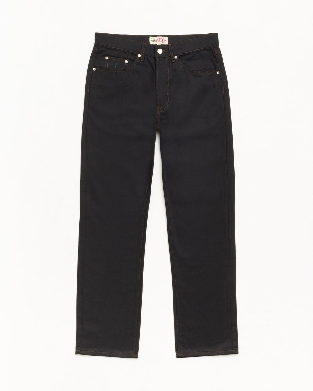 Slim Jean Denim in the color Raw Black Contrast Stitch, unisex | hero:main:collection:new-arrivals,shirts,tops-shirts,all,tees,outerwear,denim,knits,accessories,sunglasses,hoodies,sweats,mens-hoodies-sweatshirts,shorts,pants,bottoms,crew-sweats,zip-ups,swim,sweatpants,graphics,lazy-tees,swim,basic-9twenty,button-ups,shorts,cargos,jeans,bottoms,bags,belts,wearables,gear,footwear,button-ups,basic-tops,jerseys,big-ol,classics,slim,jackets, | product-card-slider