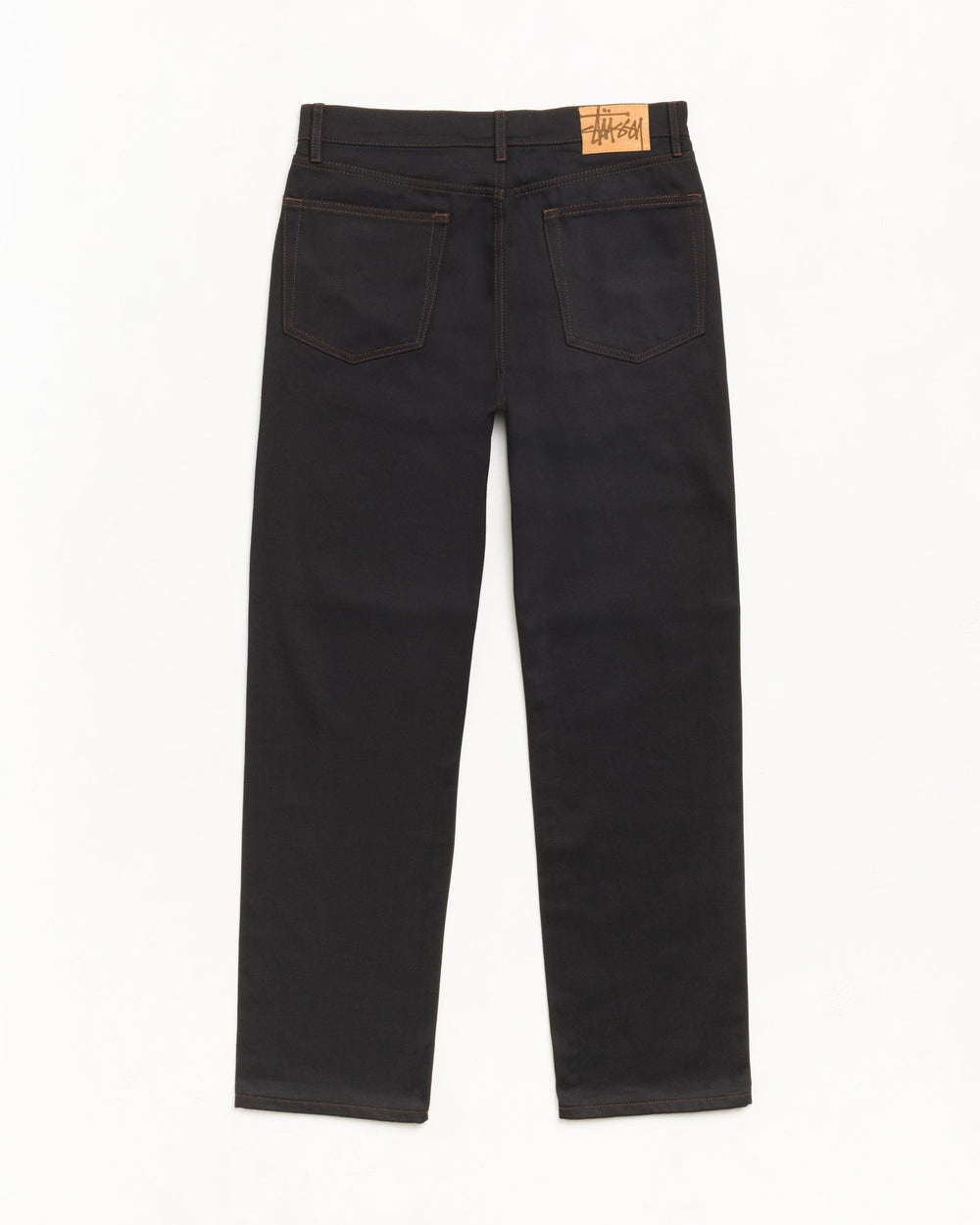 Stüssy Slim Jean Denim jeans in Raw Black Contrast Stitch