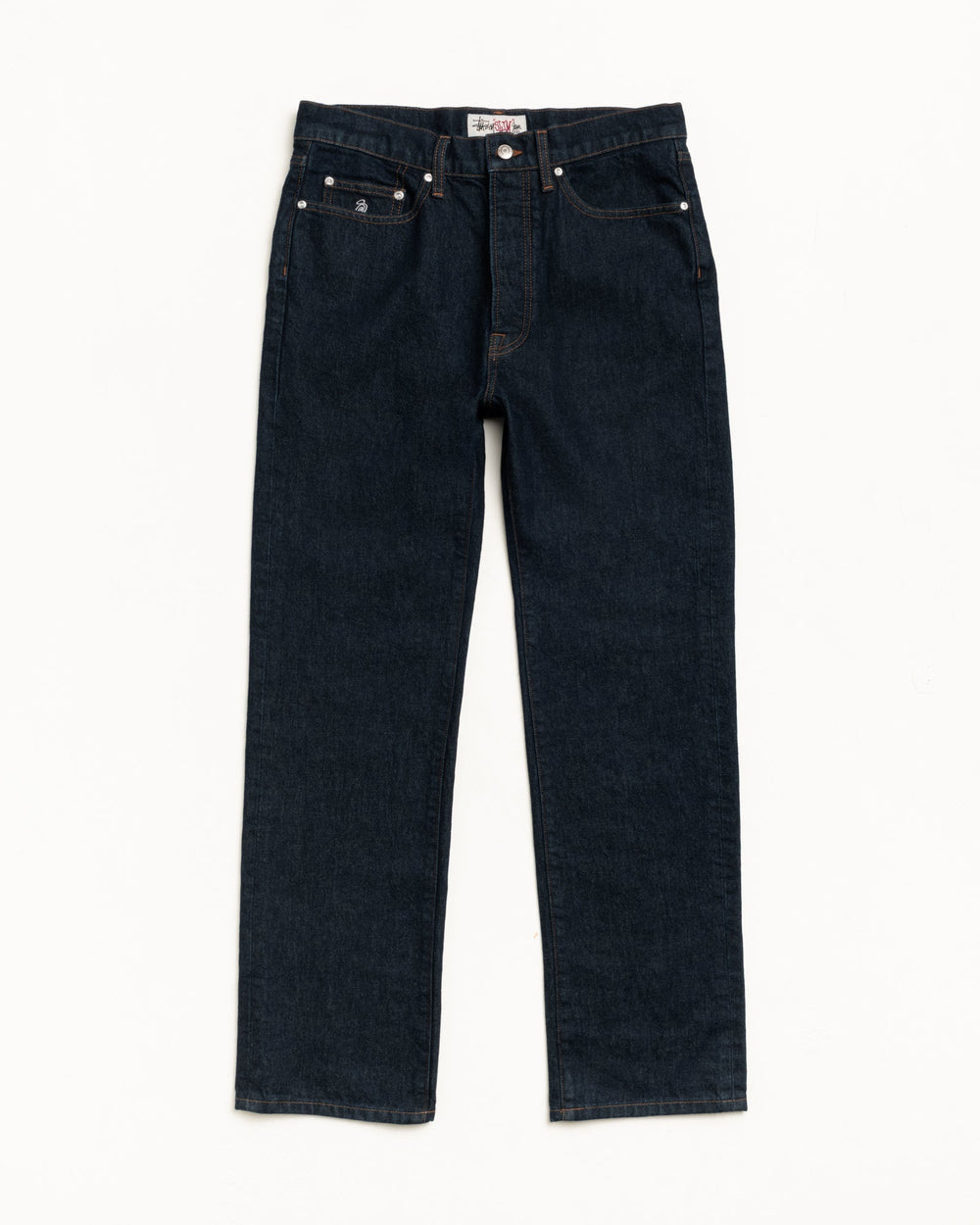 Slim Jean Denim unisex in Rinsed Indigo | hero:main:collection:new-arrivals-3298660924,new-arrivals,shirts,tops-shirts,all,tees,outerwear,denim,knits,accessories,hoodies,sweats,shorts,pants,bottoms,crew-sweats,zip-ups,sweatpants,graphics,basic-9twenty,button-ups,shorts,cargos,jeans,bottoms,bags,belts,wearables,gear,footwear,button-ups,basic-tops,jerseys,big-ol,classics,slim,jackets, | product-card-slider