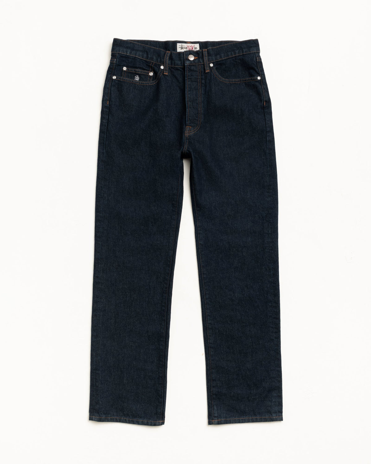 Slim Jean Denim unisex in Rinsed Indigo | hero:main:collection:new-arrivals-3298660924,new-arrivals,shirts,tops-shirts,all,tees,outerwear,denim,knits,accessories,hoodies,sweats,shorts,pants,bottoms,crew-sweats,zip-ups,sweatpants,graphics,basic-9twenty,button-ups,shorts,cargos,jeans,bottoms,bags,belts,wearables,gear,footwear,button-ups,basic-tops,jerseys,big-ol,classics,slim,jackets, | product-card-slider