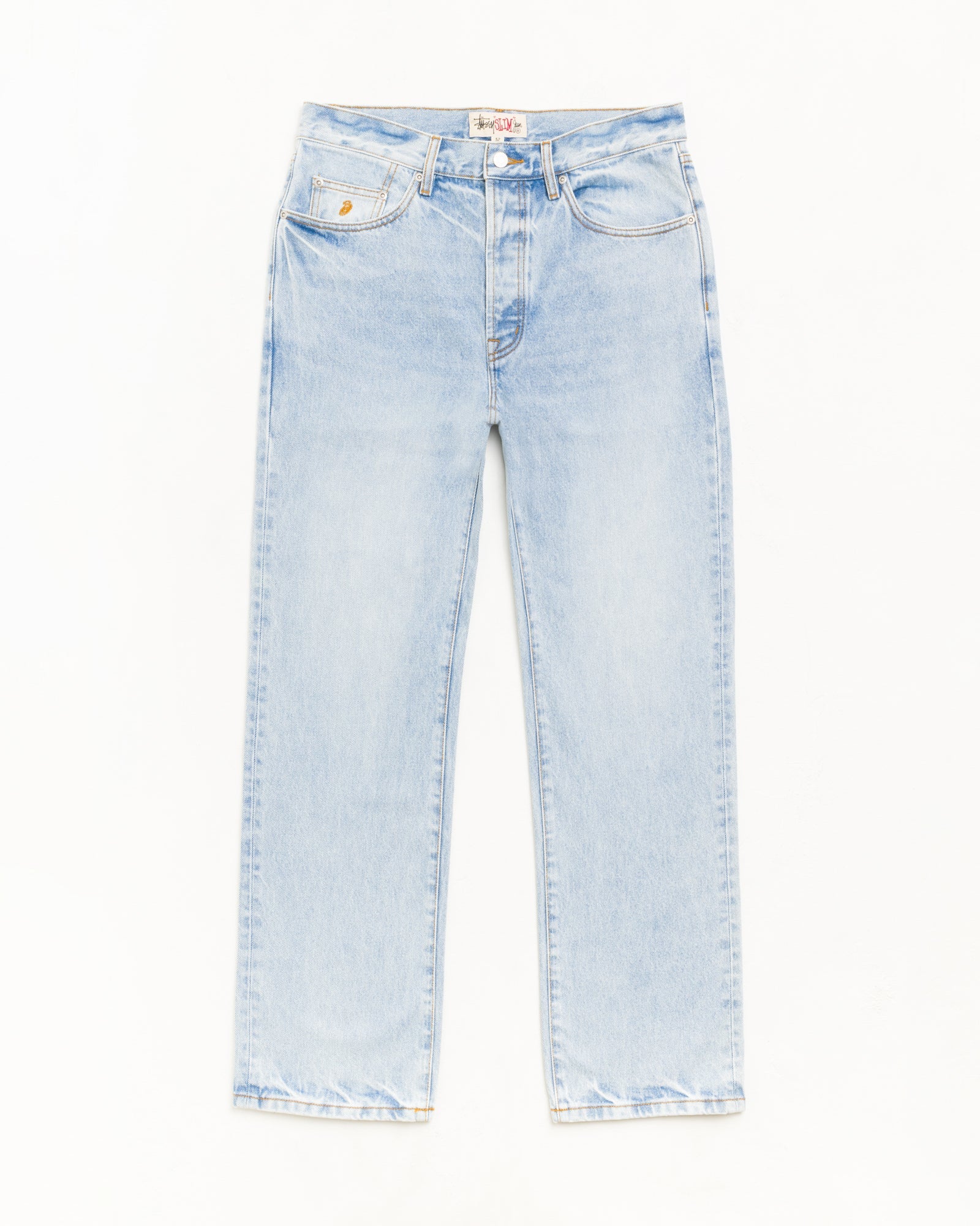 Slim Jean Denim in Light Wash Indigo | hero:main:collection:new-arrivals,shirts,tops-shirts,all,tees,outerwear,denim,knits,accessories,sunglasses,hoodies,sweats,mens-hoodies-sweatshirts,shorts,pants,bottoms,crew-sweats,zip-ups,swim,sweatpants,graphics,lazy-tees,swim,basic-9twenty,button-ups,shorts,cargos,jeans,bottoms,bags,belts,wearables,gear,footwear,button-ups,basic-tops,jerseys,big-ol,classics,slim,jackets, | product-card-slider