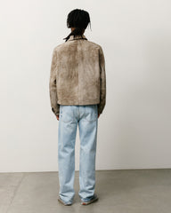 Slim Jean Denim in Light Wash Indigo, back view on model