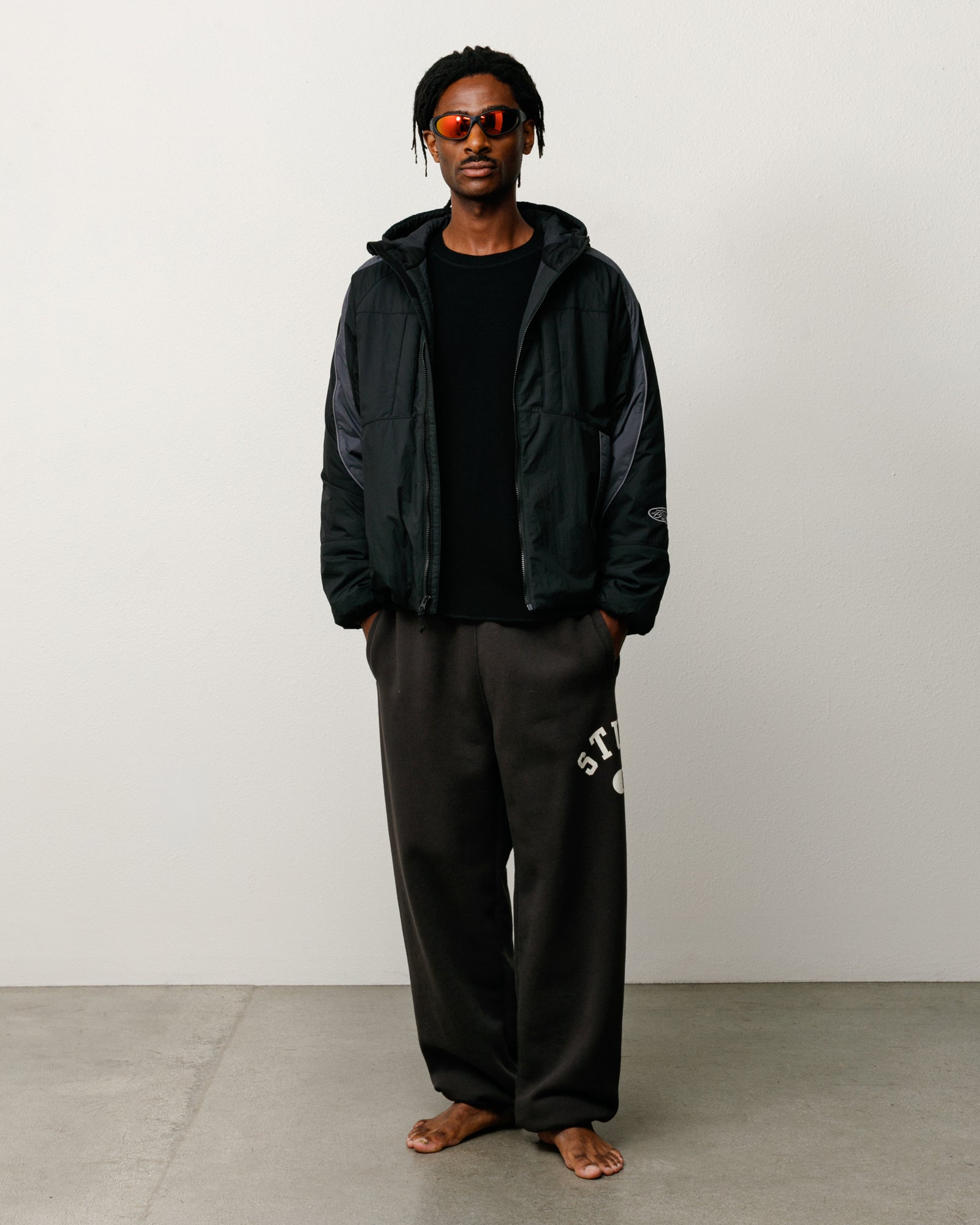 Varsity Fleece Pant Unisex Regular In Washed Black | product-card-slider