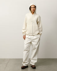 Textured Zip Hooded Sweater Mens Long Sleeve In Bone | product-card-slider