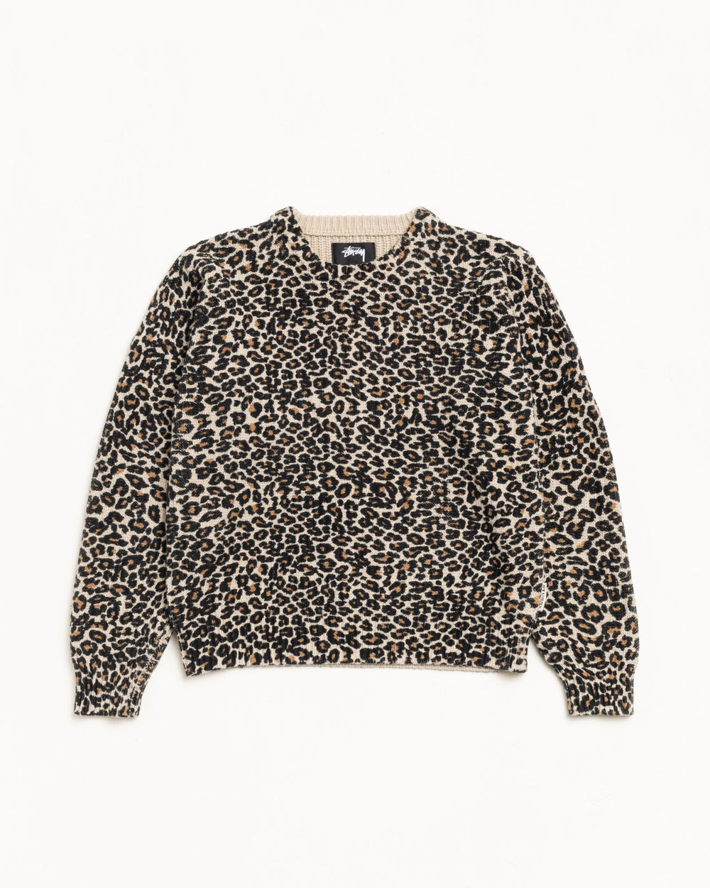 Leopard Sweater Mens Long Sleeve In Leopard | hero:main:collection:new-arrivals,shirts,tops-shirts,all,tees,outerwear,denim,knits,accessories,sunglasses,hoodies,sweats,mens-hoodies-sweatshirts,shorts,pants,bottoms | product-card-slider