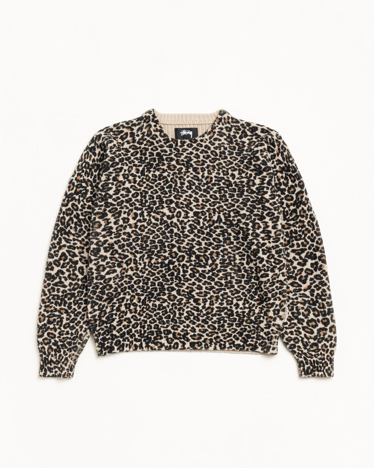 Leopard Sweater Mens Long Sleeve In Leopard | hero:main:collection:new-arrivals,shirts,tops-shirts,all,tees,outerwear,denim,knits,accessories,sunglasses,hoodies,sweats,mens-hoodies-sweatshirts,shorts,pants,bottoms | product-card-slider