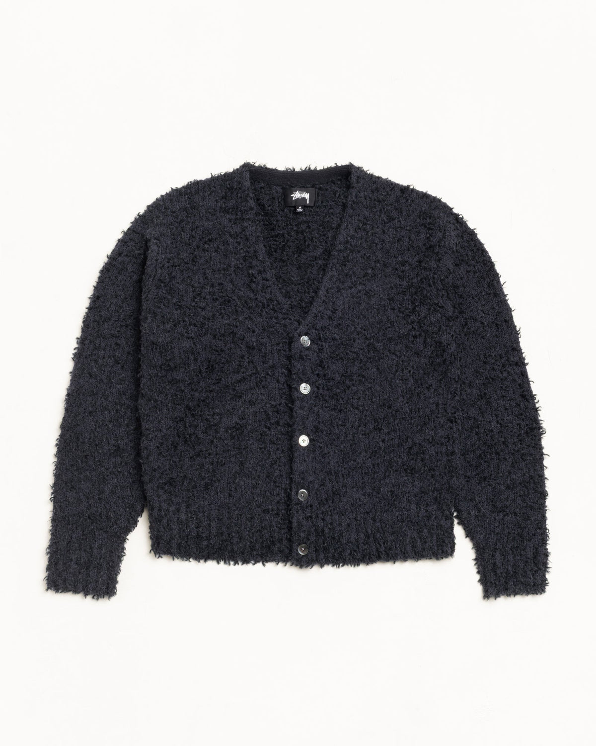 Textured Cardigan Mens Long Sleeve In Black | hero:main:collection:new-arrivals,shirts,tops-shirts,all,tees,outerwear,denim,knits,accessories,sunglasses,hoodies,sweats,mens-hoodies-sweatshirts,shorts,pants,bottoms | product-card-slider