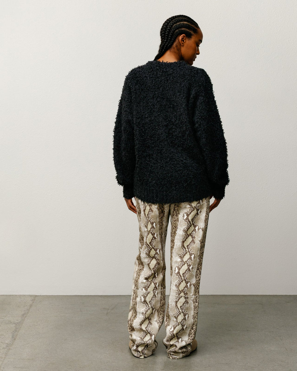 Textured Cardigan Mens Long Sleeve In Black