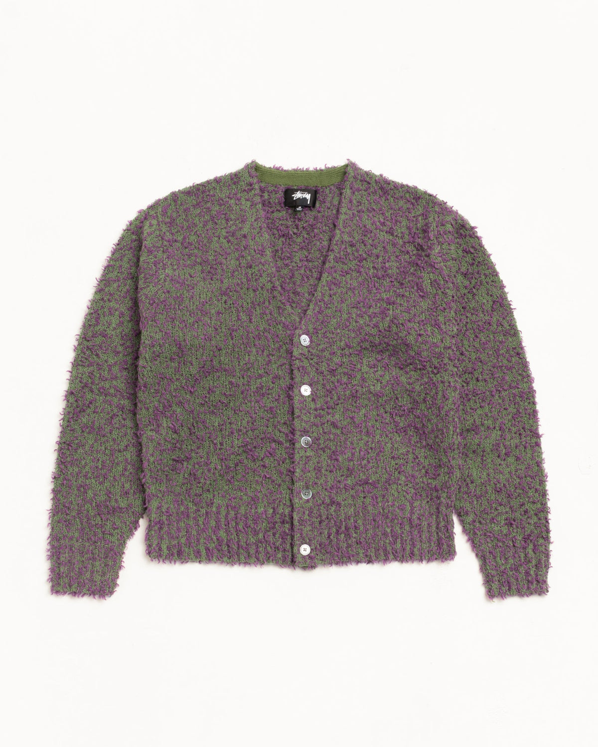 Textured Cardigan Mens Long Sleeve In Purple/green | hero:main:collection:shirts,tops-shirts,all,tees,outerwear,denim,knits,accessories,sunglasses,hoodies,sweats,mens-hoodies-sweatshirts,shorts,pants,bottoms | product-card-slider