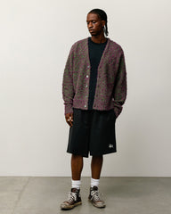 Textured Cardigan Mens Long Sleeve In Purple/green | product-card-slider