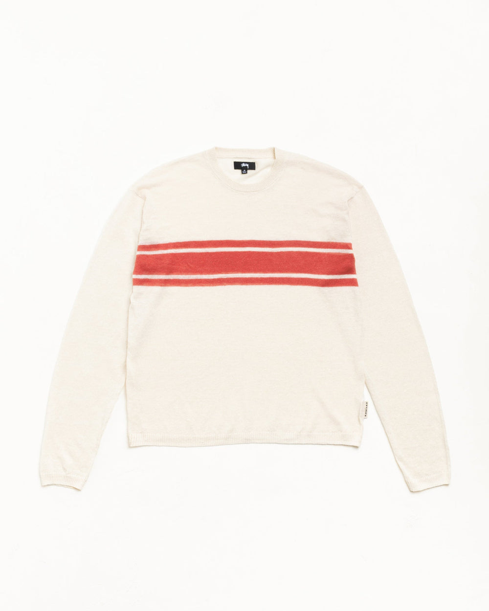 Lightweight Striped Sweater unisex long sleeve in Bone | hero:main:collection:new-arrivals,shirts,tops-shirts,all,tees,outerwear,denim,knits,accessories,sunglasses,hoodies,sweats,mens-hoodies-sweatshirts,shorts,pants,bottoms,crew-sweats,zip-ups,swim,sweatpants,graphics,lazy-tees,mens-swim,womens-swim,swim,basic-9twenty,button-ups,jerseys,thermals,shorts,trunks,cargos,denim-jeans,bottoms,bags,belts,wearables,gear,footwear,button-ups,basic-tops,jerseys, | product-card-slider