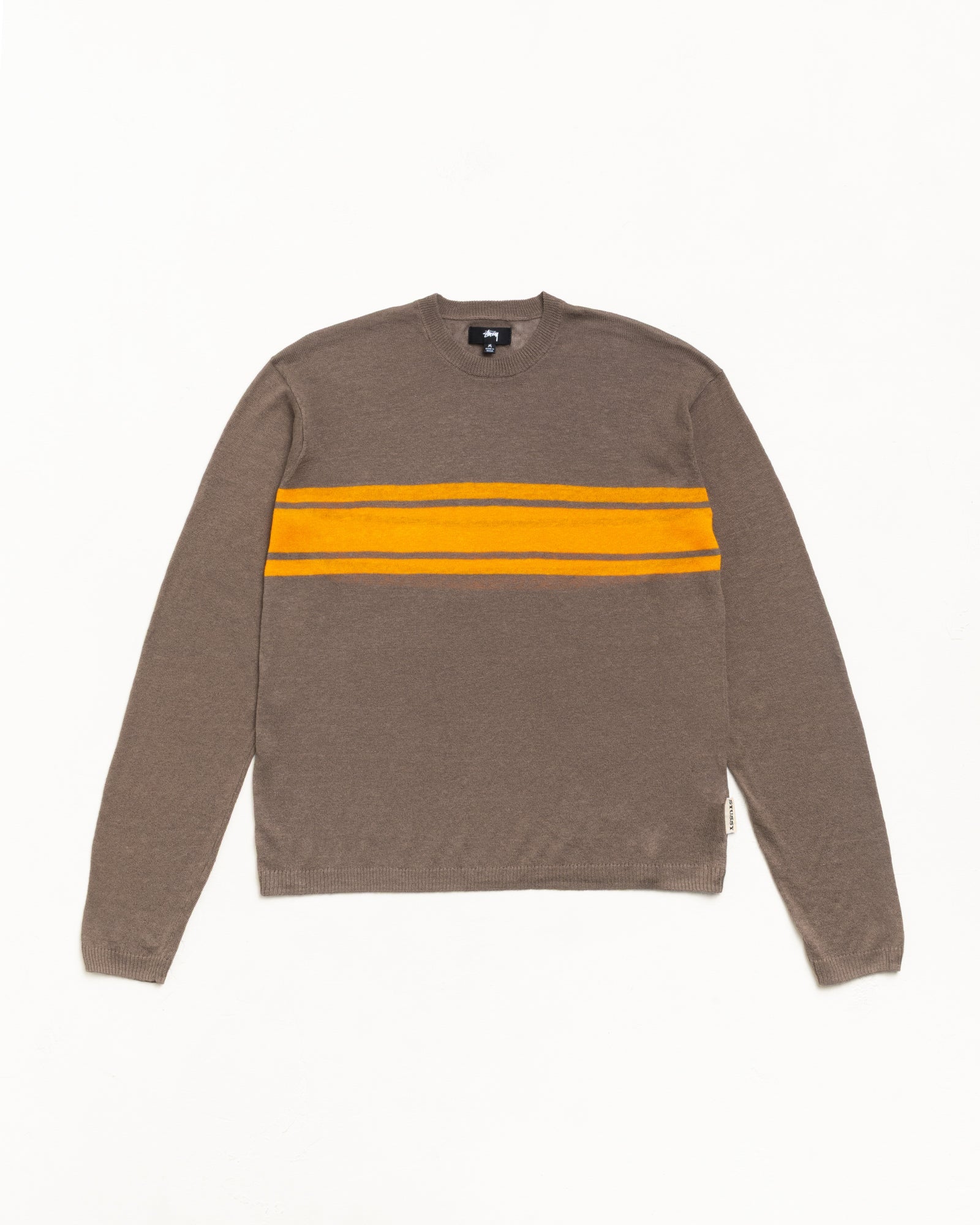 Striped long-sleeve sweater, unisex fit, in brown | hero:main:collection:new-arrivals,shirts,tops-shirts,all,tees,outerwear,denim,knits,accessories,sunglasses,hoodies,sweats,mens-hoodies-sweatshirts,shorts,pants,bottoms,crew-sweats,zip-ups,swim,sweatpants,graphics,lazy-tees,mens-swim,womens-swim,swim,basic-9twenty,button-ups,jerseys,thermals,shorts,trunks,cargos,denim-jeans,bottoms,bags,belts,wearables,gear,footwear,button-ups,basic-tops,jerseys, | product-card-slider