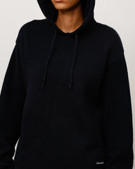 Beach Hooded Sweater Unisex Long Sleeve In Black