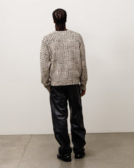 Mesh Print Sweater Unisex Long Sleeve In Mesh Net