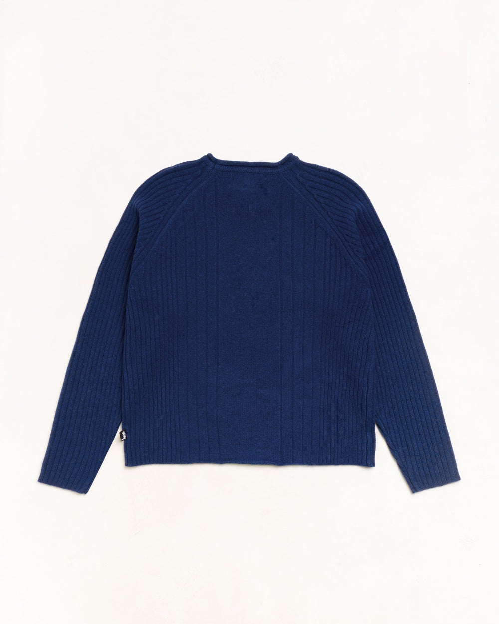 Merino Roll Neck Sweater Unisex Long Sleeve In Blue