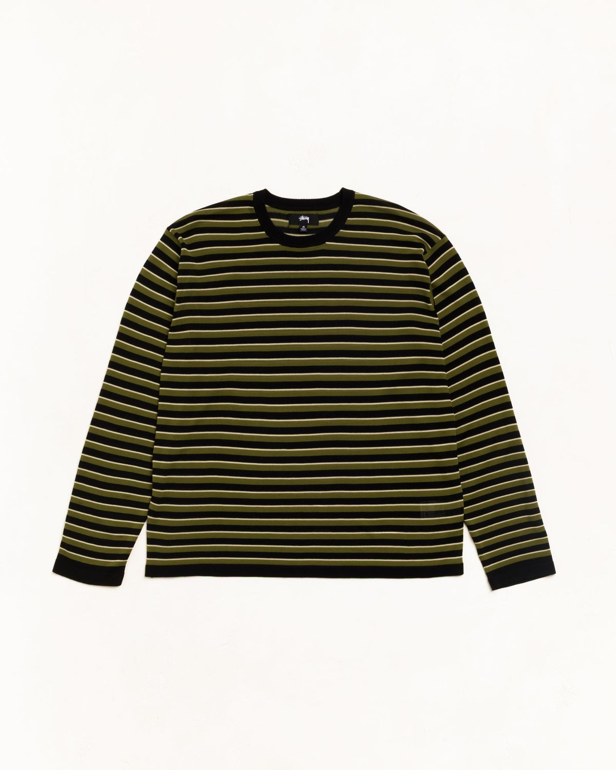 Lightweight Stripe Sweater Unisex Long Sleeve In Black | hero:main:collection:new-arrivals,shirts,tops-shirts,all,tees,outerwear,denim,knits,accessories,sunglasses,hoodies,sweats,mens-hoodies-sweatshirts,shorts,pants,bottoms,crew-sweats,zip-ups,swim,sweatpants,graphics,lazy-tees,swim,basic-9twenty,button-ups,shorts,cargos,denim-jeans,bottoms,bags,belts,wearables,gear,footwear,button-ups,basic-tops,jerseys,big-ol,classics,slim,jackets,all, | product-card-slider