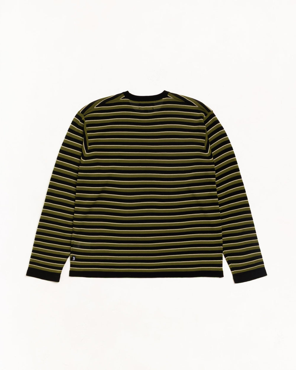 Lightweight Stripe Sweater Unisex Long Sleeve In Black