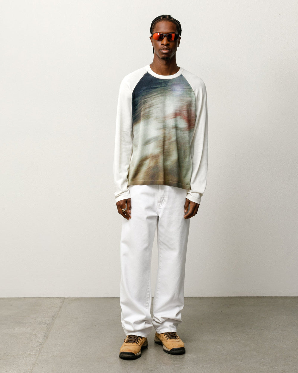 Splash Sweater Unisex Long Sleeve In Off White | product-card-slider