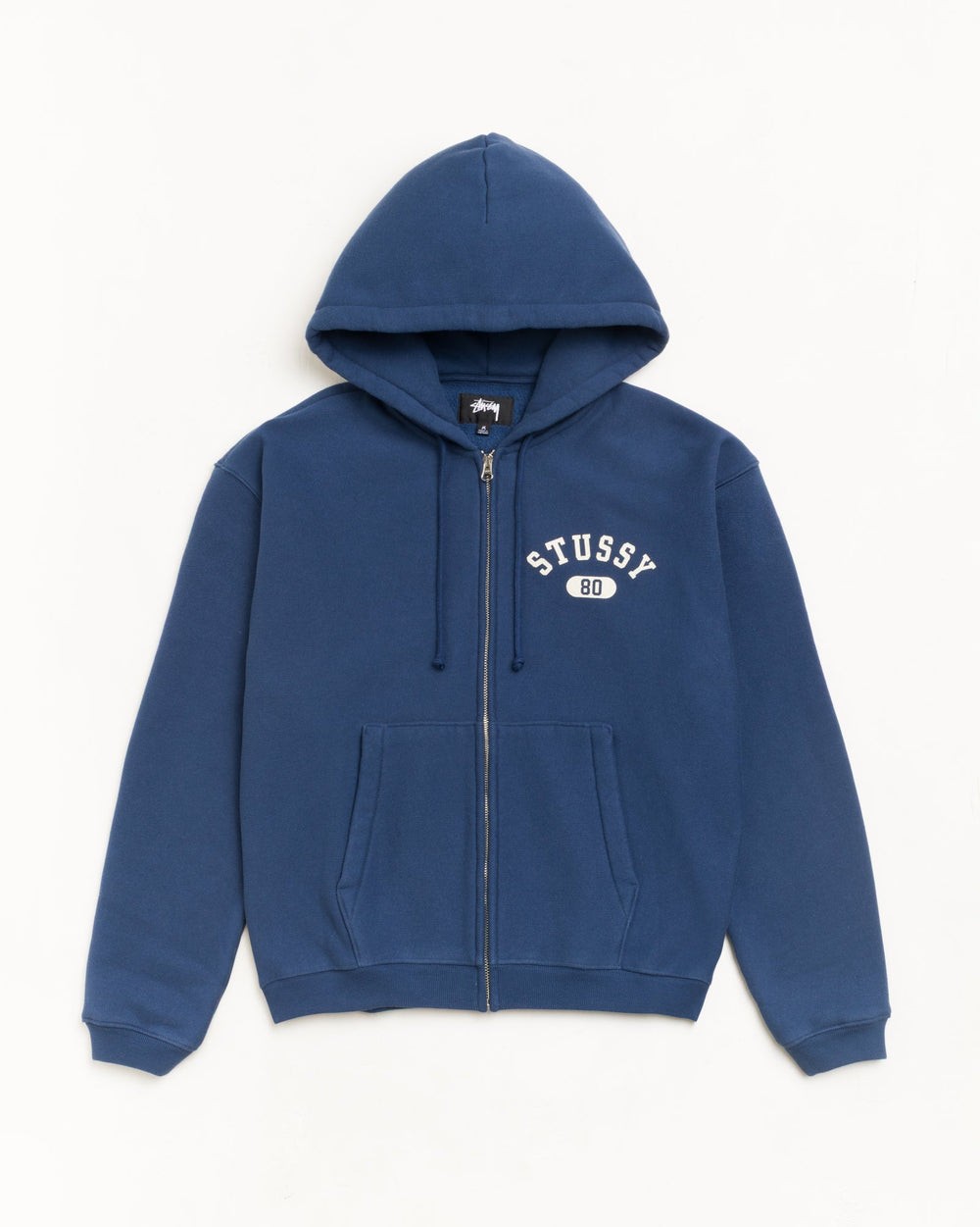 Varsity Zip Hood Unisex Long Sleeve In Navy | hero:main:collection:new-arrivals,shirts,tops-shirts,all,tees,outerwear,denim,knits,accessories,sunglasses,hoodies,sweats,mens-hoodies-sweatshirts,shorts,pants,bottoms,crew-sweats,zip-ups,swim,sweatpants,graphics,lazy-tees,mens-swim,womens-swim,swim,basic-9twenty,button-ups,jerseys,thermals,shorts,trunks,cargos,denim-jeans,bottoms,bags,belts,wearables,gear,footwear,button-ups,basic-tops,jerseys, | product-card-slider