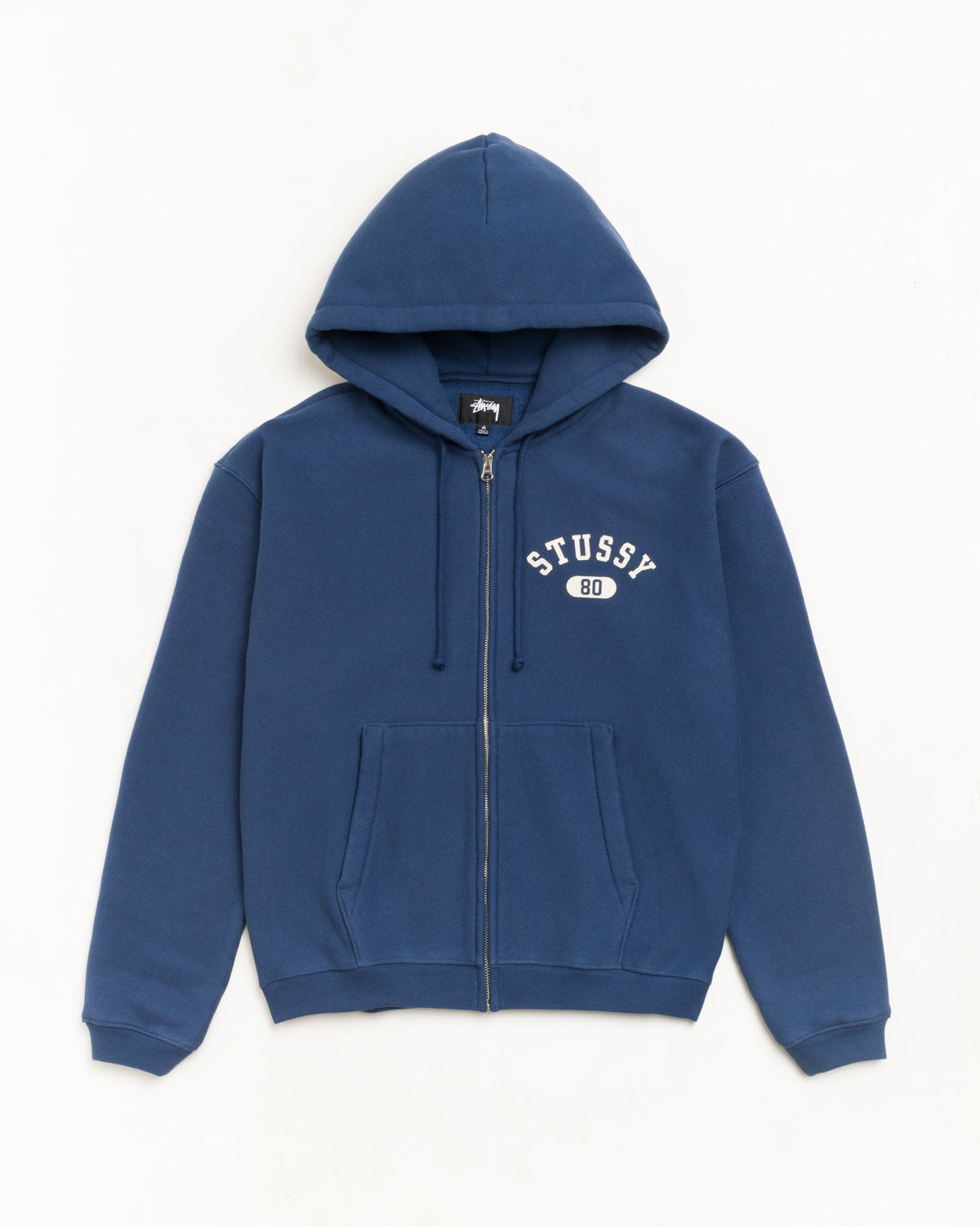 Varsity Zip Hood Unisex Long Sleeve In Navy | hero:main:collection:new-arrivals,shirts,tops-shirts,all,tees,outerwear,denim,knits,accessories,sunglasses,hoodies,sweats,mens-hoodies-sweatshirts,shorts,pants,bottoms,crew-sweats,zip-ups,swim,sweatpants,graphics,lazy-tees,mens-swim,womens-swim,swim,basic-9twenty,button-ups,jerseys,thermals,shorts,trunks,cargos,denim-jeans,bottoms,bags,belts,wearables,gear,footwear,button-ups,basic-tops,jerseys, | product-card-slider