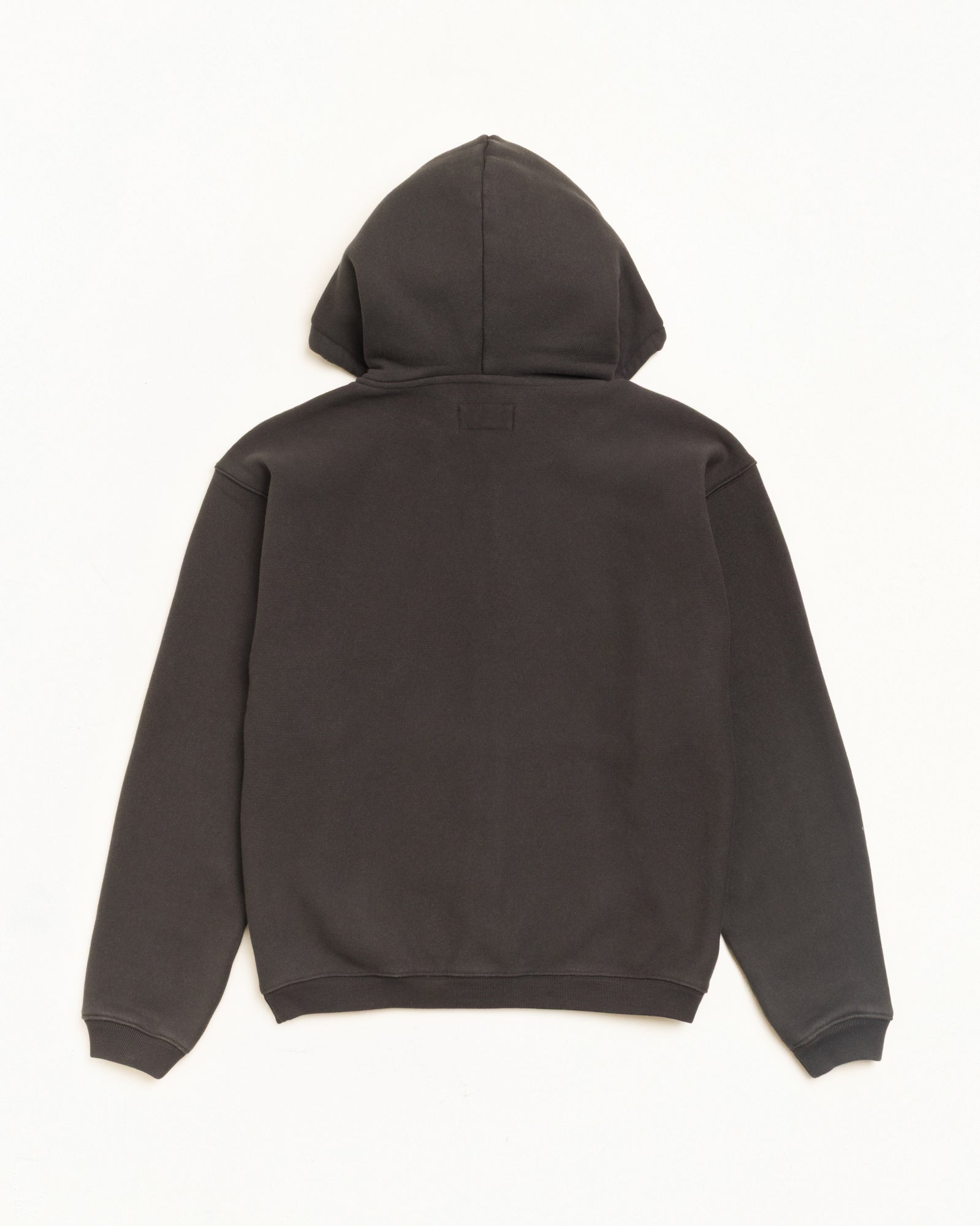 Varsity Zip Hood Unisex Long Sleeve In Washed Black | product-card-slider