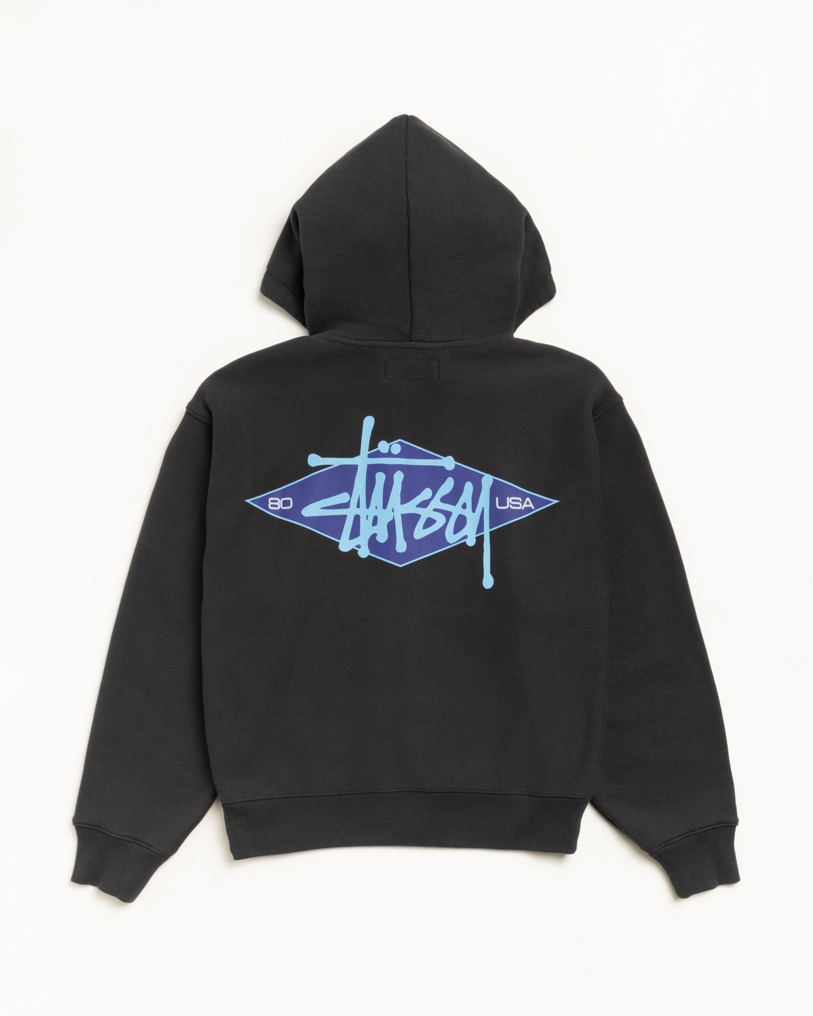 Basic Diamond Zip Hood Mens Long Sleeve In Black | hero:main:collection:new-arrivals,shirts,tops-shirts,all,tees,outerwear,denim,knits,accessories,sunglasses,hoodies,sweats,mens-hoodies-sweatshirts,shorts,pants,bottoms,crew-sweats,zip-ups,swim,sweatpants,graphics,lazy-tees,mens-swim,womens-swim,swim,basic-9twenty,button-ups,jerseys,thermals,shorts,trunks,cargos,denim-jeans,bottoms,bags,belts,wearables,gear,footwear,button-ups,basic-tops,jerseys, | product-card-slider