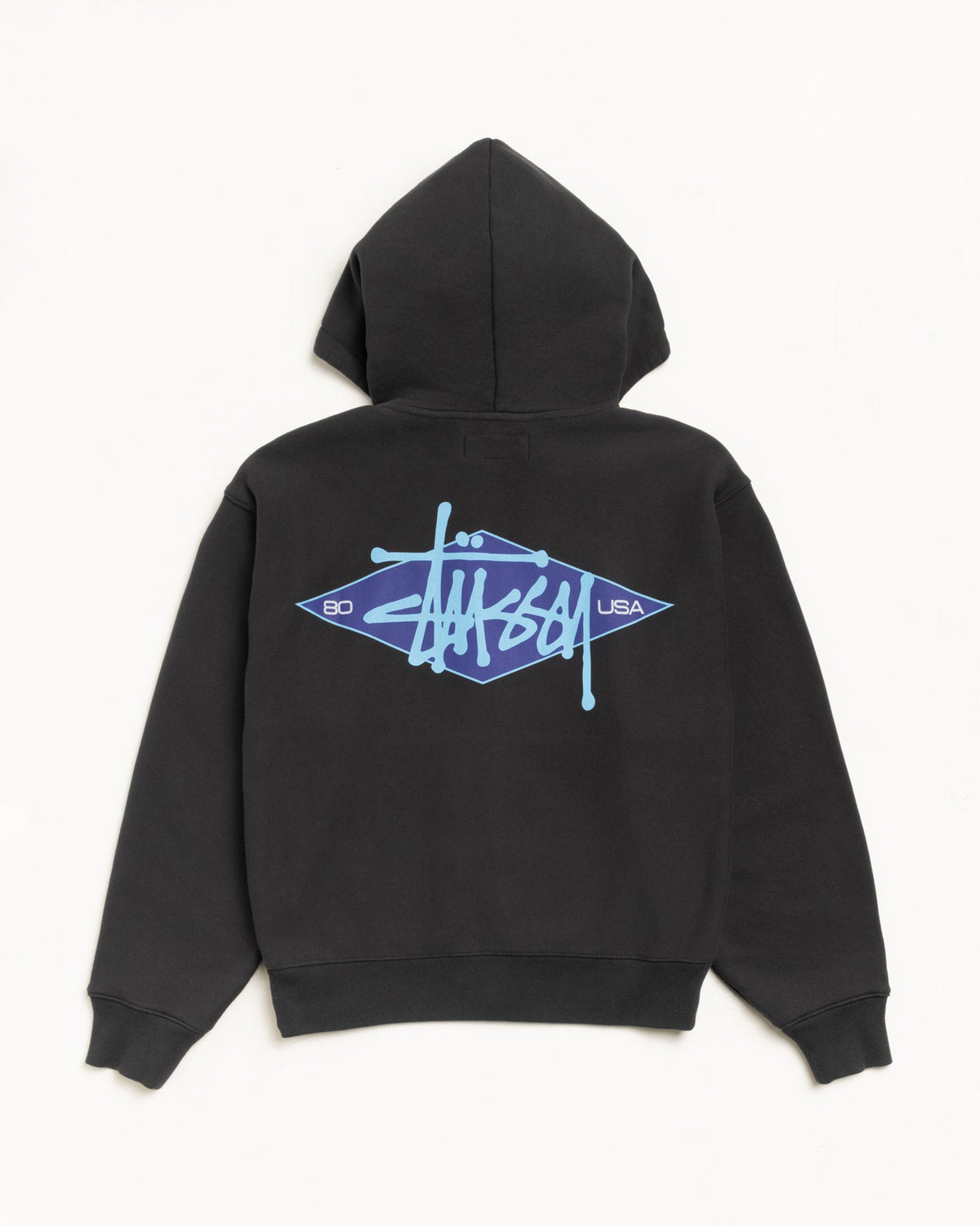 Basic Diamond Zip Hood Mens Long Sleeve In Black | hero:main:collection:new-arrivals,shirts,tops-shirts,all,tees,outerwear,denim,knits,accessories,sunglasses,hoodies,sweats,mens-hoodies-sweatshirts,shorts,pants,bottoms,crew-sweats,zip-ups,swim,sweatpants,graphics,lazy-tees,mens-swim,womens-swim,swim,basic-9twenty,button-ups,jerseys,thermals,shorts,trunks,cargos,denim-jeans,bottoms,bags,belts,wearables,gear,footwear,button-ups,basic-tops,jerseys, | product-card-slider