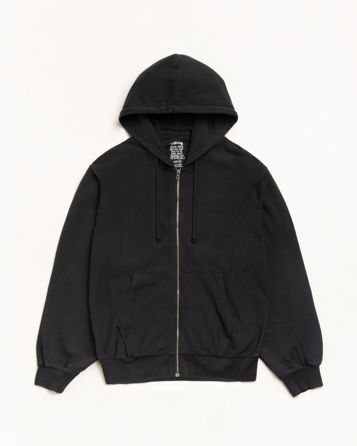 Lightweight Terry Zip Hoodie Unisex Long Sleeve In Black | hero:main:collection:new-arrivals,shirts,tops-shirts,all,tees,outerwear,denim,knits,accessories,sunglasses,hoodies,sweats,mens-hoodies-sweatshirts,shorts,pants,bottoms,crew-sweats,zip-ups,swim,sweatpants, | product-card-slider