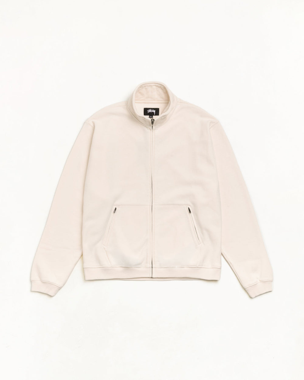 Zip Fleece Mock Neck Unisex Long Sleeve In Cream | hero:main:collection:new-arrivals,shirts,tops-shirts,all,tees,outerwear,denim,knits,accessories,sunglasses,hoodies,sweats,mens-hoodies-sweatshirts,shorts,pants,bottoms,crew-sweats,zip-ups,swim,sweatpants,graphics,lazy-tees,swim,basic-9twenty,button-ups,shorts,cargos,denim-jeans,bottoms,bags,belts,wearables,gear,footwear,button-ups,basic-tops,jerseys,big-ol,classics,slim,jackets,all, | product-card-slider