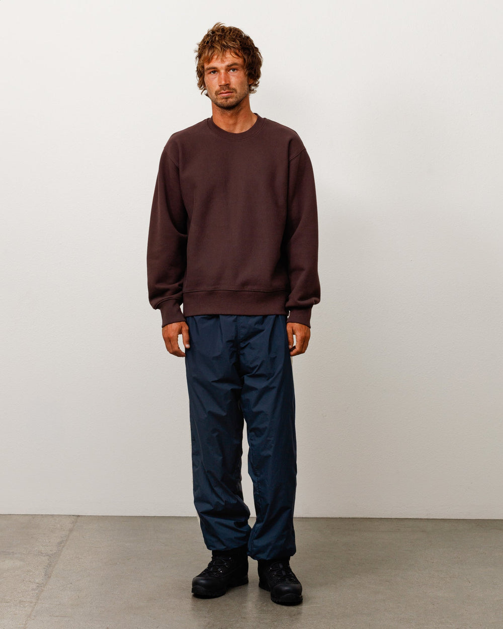 Sweats Crew Unisex Long Sleeve In Brown | product-card-slider