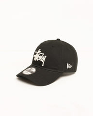 9TWENTY BASIC CAP headwear in Black cotton twill with raised logo | product-card-slider