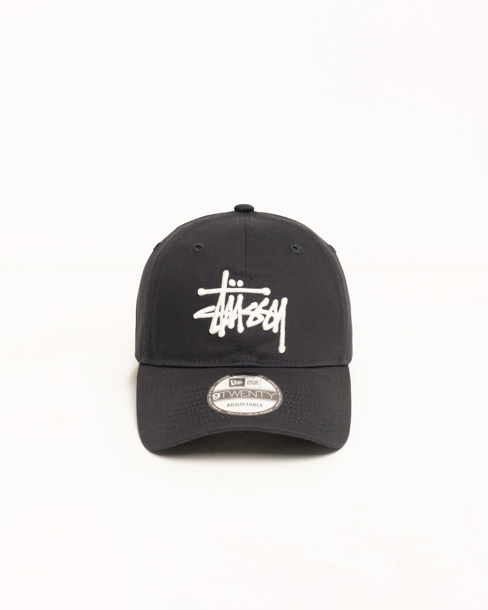 Stüssy 9TWENTY Basic baseball cap unisex in Dark Navy | hero:main:collection:new-arrivals,shirts,tops-shirts,all,tees,outerwear,denim,knits,accessories,sunglasses,hoodies,sweats,mens-hoodies-sweatshirts,shorts,pants,bottoms,crew-sweats,zip-ups,swim,sweatpants,graphics,lazy-tees,mens-swim,womens-swim,swim,basic-9twenty,button-ups,jerseys,thermals,shorts,trunks,cargos,denim-jeans,bottoms,bags,belts,wearables,gear,footwear,button-ups,basic-tops,jerseys, | product-card-slider