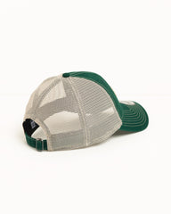 Stüssy 9TWENTY Washed Basic Trucker cap in Spruce with mesh back and strapback closure