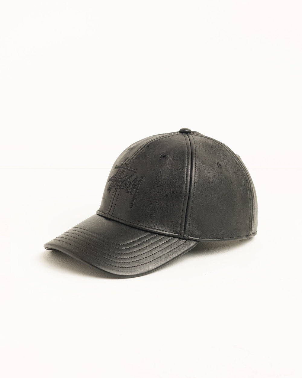 Lp Leather Strapback Cap Unisex In Black | product-card-slider