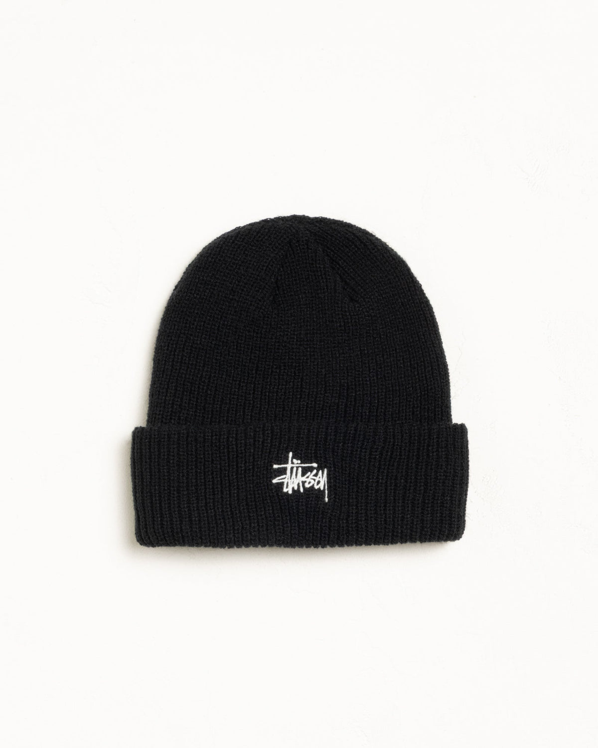Basic Stüssy Cuff Beanie in Black | hero:main:collection:new-arrivals,shirts,tops-shirts,all,tees,outerwear,denim,knits,accessories,sunglasses,hoodies,sweats,mens-hoodies-sweatshirts,shorts,pants,bottoms,crew-sweats,zip-ups,swim,sweatpants,graphics,lazy-tees,mens-swim,womens-swim,swim,basic-9twenty,button-ups,jerseys,thermals,shorts,trunks,cargos,denim-jeans,bottoms,bags,belts,wearables,gear,footwear,button-ups,basic-tops,jerseys, | product-card-slider