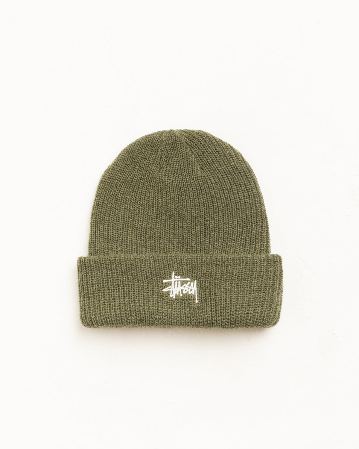 Basic Stüssy Cuff Beanie in Dark Olive | hero:main:collection:new-arrivals,shirts,tops-shirts,all,tees,outerwear,denim,knits,accessories,sunglasses,hoodies,sweats,mens-hoodies-sweatshirts,shorts,pants,bottoms,crew-sweats,zip-ups,swim,sweatpants,graphics,lazy-tees,mens-swim,womens-swim,swim,basic-9twenty,button-ups,jerseys,thermals,shorts,trunks,cargos,denim-jeans,bottoms,bags,belts,wearables,gear,footwear,button-ups,basic-tops,jerseys, | product-card-slider