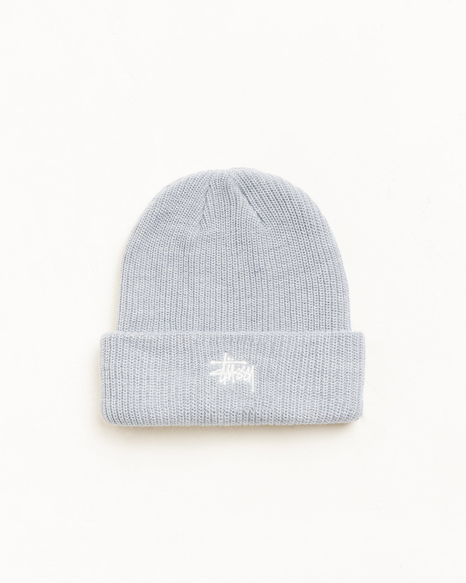 Basic Stüssy Cuff Beanie Headwear in Heather Grey | hero:main:collection:new-arrivals,shirts,tops-shirts,all,tees,outerwear,denim,knits,accessories,sunglasses,hoodies,sweats,mens-hoodies-sweatshirts,shorts,pants,bottoms,crew-sweats,zip-ups,swim,sweatpants,graphics,lazy-tees,mens-swim,womens-swim,swim,basic-9twenty,button-ups,jerseys,thermals,shorts,trunks,cargos,denim-jeans,bottoms,bags,belts,wearables,gear,footwear,button-ups,basic-tops,jerseys, | product-card-slider