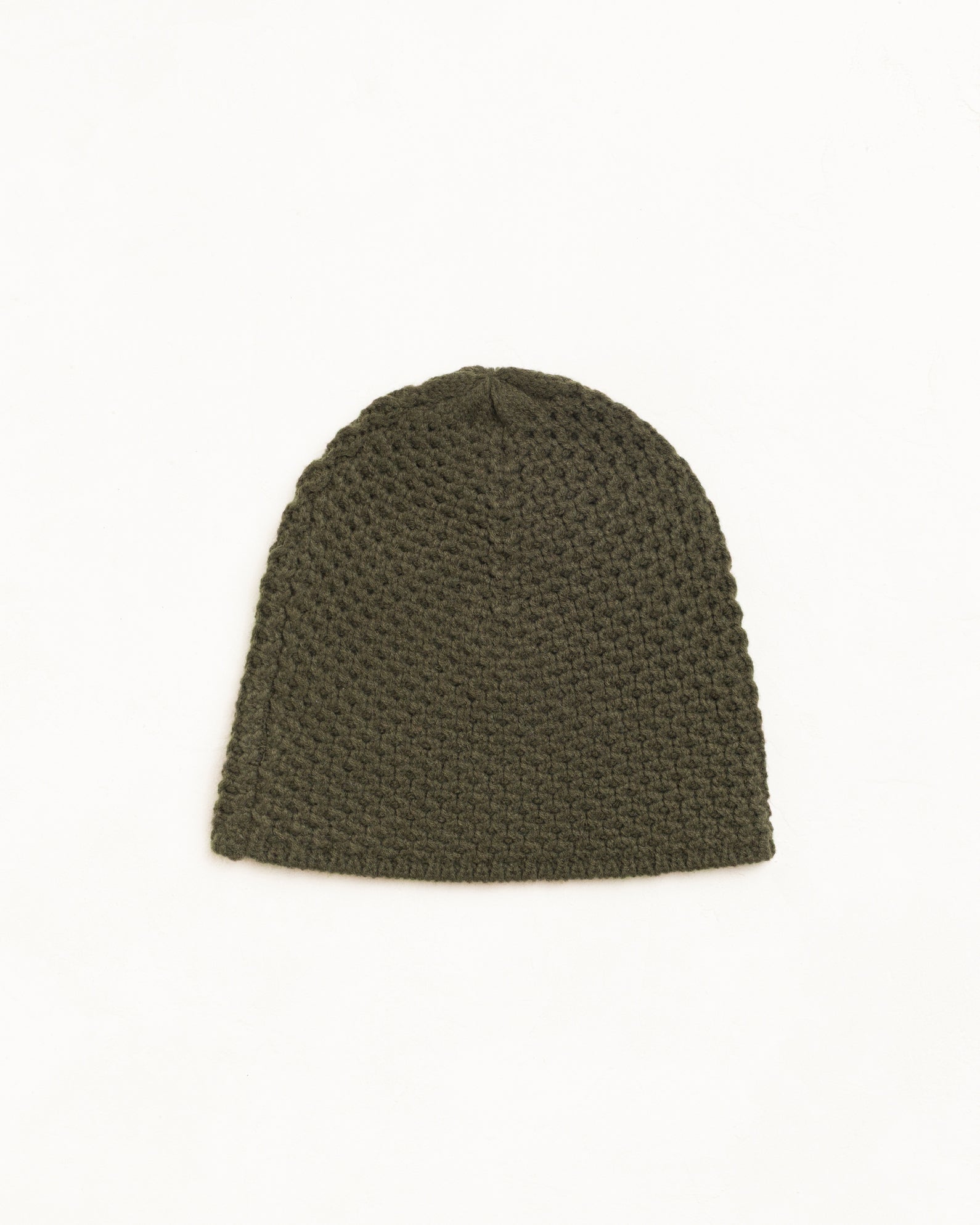 Textured Knit Skullcap Unisex In Olive | product-card-slider