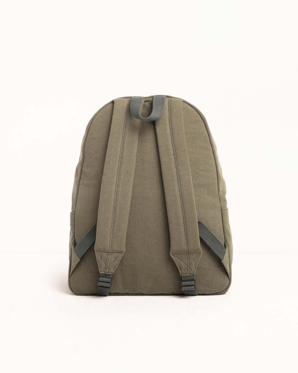 CANVAS BACKPACK Accessories in Green, 12oz cotton canvas with adjustable padded shoulder straps — Stüssy